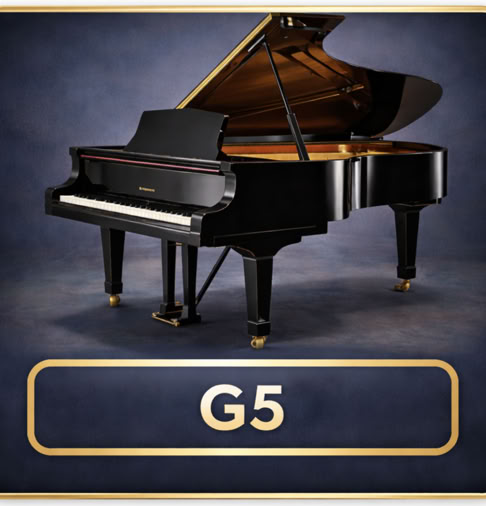 A vintage black upright piano with music sheets and framed photos in a cozy room.